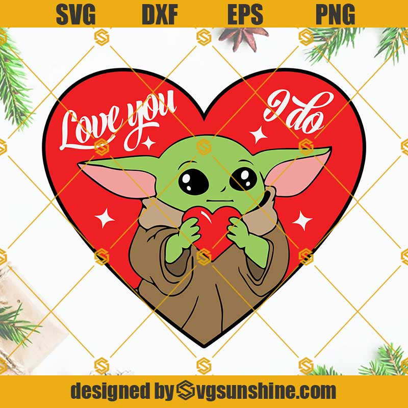 Baby Yoda Valentine Svg Png Dxf Clipart For Cricut Movie Design | The ...