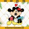 Mickey And Minnie Mouse Love Couple SVG, Disney Happy Valentines Day SVG
