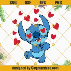 Stitch Happy Valentines Day SVG, Lilo And Stich SVG, Stitch SVG, Stitch Clipart, Love SVG, Valentines SVG
