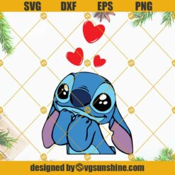Stitch SVG PNG DXF EPS Cricut, Lilo And Stich SVG, Stitch Valentines SVG