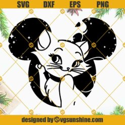 Aristocats SVG, Disney Marie Cat SVG PNG DXF EPS Clipart Cut File Silhouette