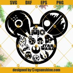Star Wars Disney Mickey Ears SVG, Star Wars SVG PNG DXF EPS Cricut