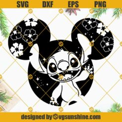Stitch Disney Mickey Ears SVG, Stitch SVG PNG DXF EPS Cut Files Cricut