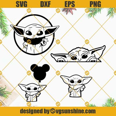 Baby Yoda SVG Bundle, Baby Yoda SVG, Baby Yoda PNG DXF EPS Cut Files ...