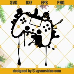 Controller Spatter SVG, Video Game Controller SVG, PS4 SVG, Controller SVG, Gaming SVG Cut File Cricut Silhouette