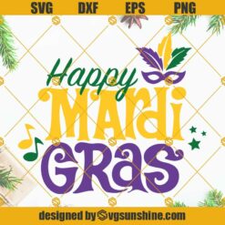 Happy Mardi Gras SVG PNG, Mardi Gras SVG, Mardi Gras Clipart, Mardi Gras Cut File Digital Download