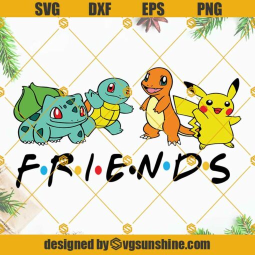 Pokemon Friends SVG, Pikachu Friends SVG, Pokemon SVG, Pikachu SVG