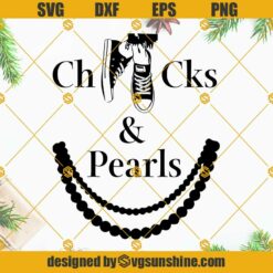 Chucks And Pearls SVG, Chucks SVG, Pearls SVG PNG DXF EPS Cricut Silhouette