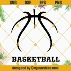 Basketball Outline SVG Files, Basketball SVG PNG DXF EPS Vector Clipart