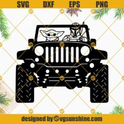 Jeep Baby Yoda And Boba Fett SVG