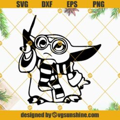 Wizard Baby Yoda SVG PNG DXF EPS Cut Files Vector Clipart