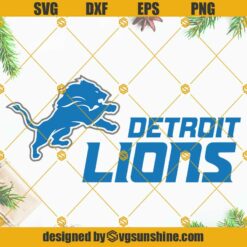Detroit Lions Football SVG PNG DXF EPS Cut Files