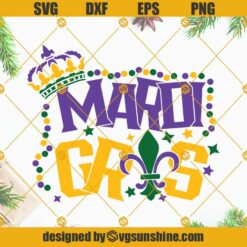 Mardi Gras SVG PNG DXF EPS, Mardi Gras Decor SVG, Mardi Gras SVG, Mardi Gras Beads SVG, Mardi Gras Hat SVG Cut File