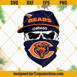Bears Football SVG, Chicago Bears SVG, Chicago Bears Football Skull SVG
