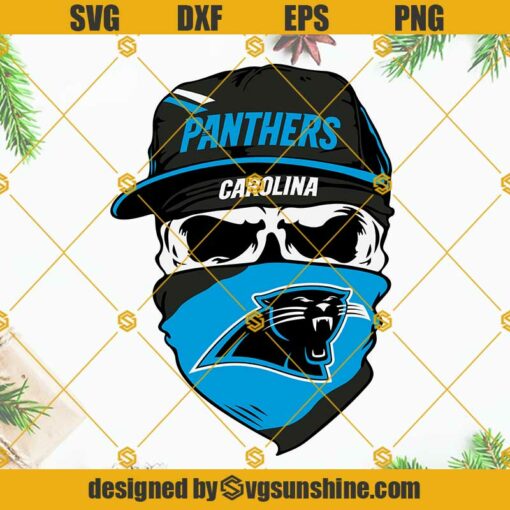 Carolina Panthers Skull SVG
