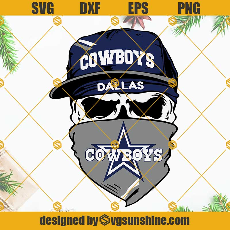 Skull Mascot Football Svg, Football Team Svg, Dallas Cowboys