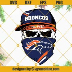 Denver Broncos Skull SVG