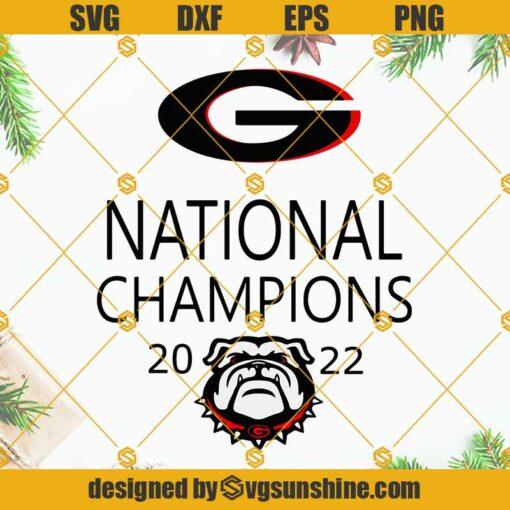 Georgia Bulldogs National Champions 2022 SV