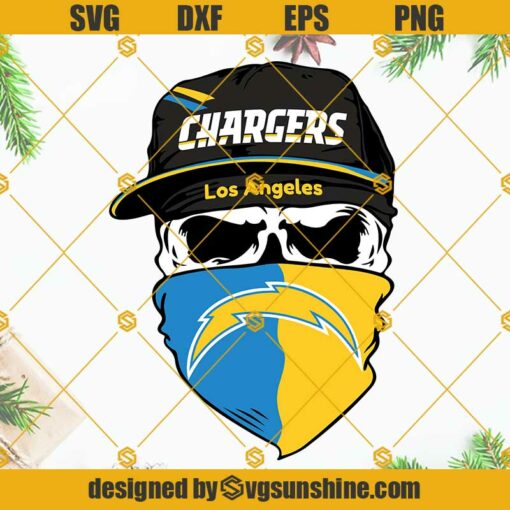 Los Angeles Chargers Skull SVG