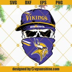 Minnesota Vikings Skull SVG, Vikings SVG, Football SVG, Minnesota Vikings SVG