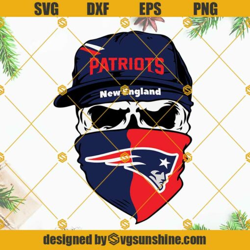 New England Patriots Skull SVG