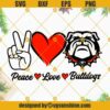 Peace Love Bulldogs SVG