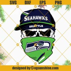 Seattle Seahawks Skull SVG