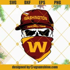 Washington Football Team Skull SVG