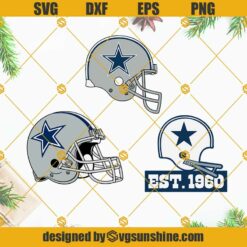 Dallas Cowboys Helmet 3 Files SVG, Cowboys SVG, Dallas Cowboys SVG, Dallas Cowboys Helmet SVG Bundle