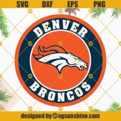 Denver Broncos Heart SVG, Broncos Football SVG, NFL Team SVG PNG DXF EPS Files For Cricut