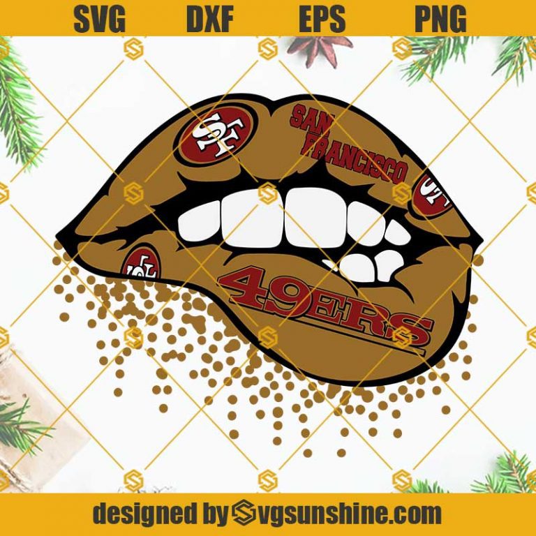 49ers Lips SVG, San Francisco 49ers SVG, San Francisco 49ers Football ...