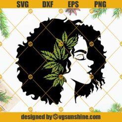 Afro Weed Girl Diva SVG, Afro Girl With Weed SVG, Cannabis SVG, Marijuana SVG, Afro African Girl SVG, Afro American Girl SVG Cut Files