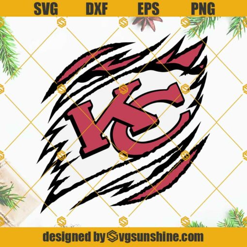 Kansas City Chiefs Ripped Claw Svg, Kansas City Chiefs Svg, Chiefs Ripped Claw Svg, Chiefs svg, KC Svg, Kc Football Svg