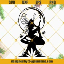 Cannabis Smoking Fairy SVG