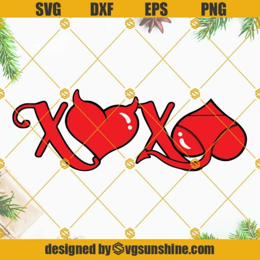 Funny Xoxo SVG, Xoxo SVG, Xoxo Demon SVG PNG, Cute Lovely XoXo Love Valentines SVG
