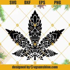 Mandala Weed SVG PNG DXF EPS Cut File For Cricut Silhouette