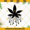 Marijuana Pot Leaf Drip SVG