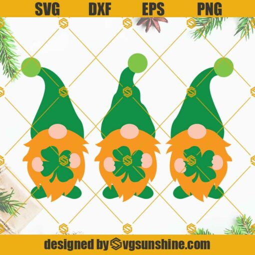 Gnomies Patricks Day Svg, Lucky Gnome Svg, St Patricks Gnomes Svg, Lucky Leprechauns Svg, St Patrick’s Day Gnome Svg Png Dxf Eps Cut Files for Cricut