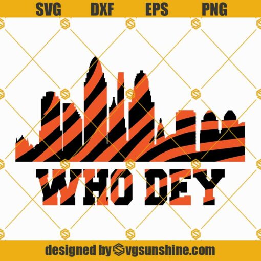 Bengals Stripes SVG, Bengals SVG, Who Dey SVG, Cincinnati Bengals SVG PNG DXF EPS Cricut Sublimation Download