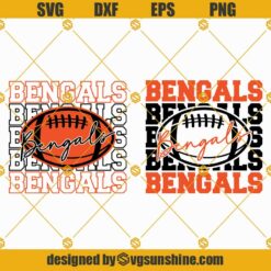 Bengals SVG 2 Designs For Shirts, Bengals Football SVG, Bengals SVG, Cincinnati Bengals SVG PNG DXF EPS Cricut