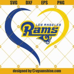 Los Angeles Rams Logo Heart SVG, Los Angeles Rams SVG
