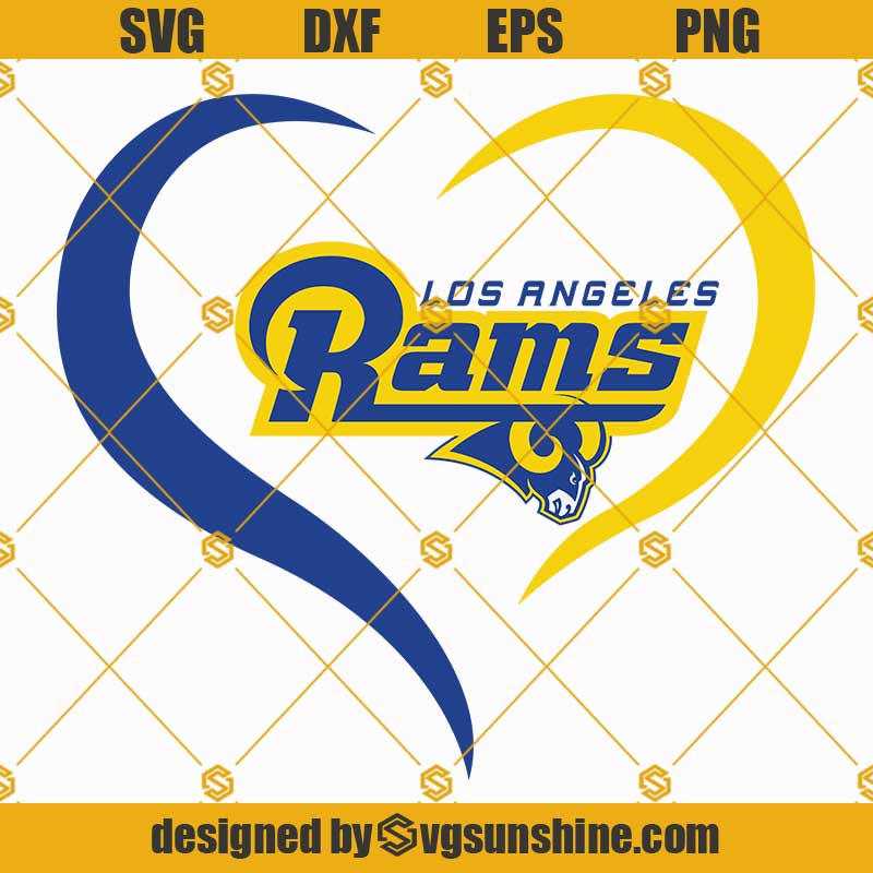 Los Angeles Rams Logo,Los Angeles Rams Heart NFL Svg Dxf Eps Png file