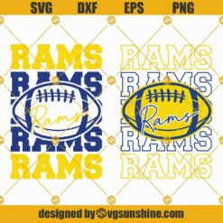 Rams Football SVG Bundle, Rams SVG, LA Rams SVG, Los Angeles Rams SVG, Rams SVG PNG DXF EPS 2 Designs For Shirts