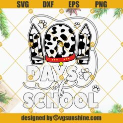 101 Days Of School Dalmatian Dog SVG