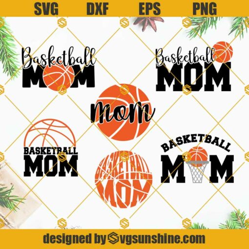 Basketball Mom SVG Bundle, Basketball Mom Cut File, Basketball SVG, Basketball Mom SVG PNG DXF EPS Cut Files
