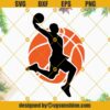 Basketball Player Against Ball SVG