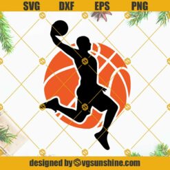 Basketball Player Against Ball SVG, Basketball SVG Files For Silhouette Cricut