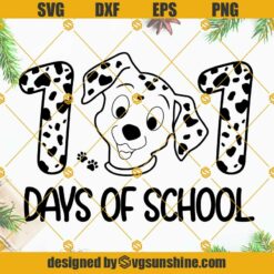 Dalmatian Dog 101 Days Of School SVG