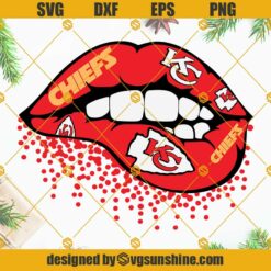 Kansas City Chiefs Lips SVG, NFL Football SVG, KC Chiefs Lips SVG PNG DXF EPS Files