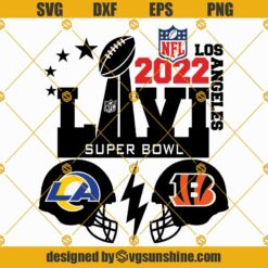 Super Bowl 2022 SVG, Championship 2022 SVG, Superbowl 2022 SVG, LA Rams Vs Bengals SVG PNG DXF EPS Download Digital Sublimation